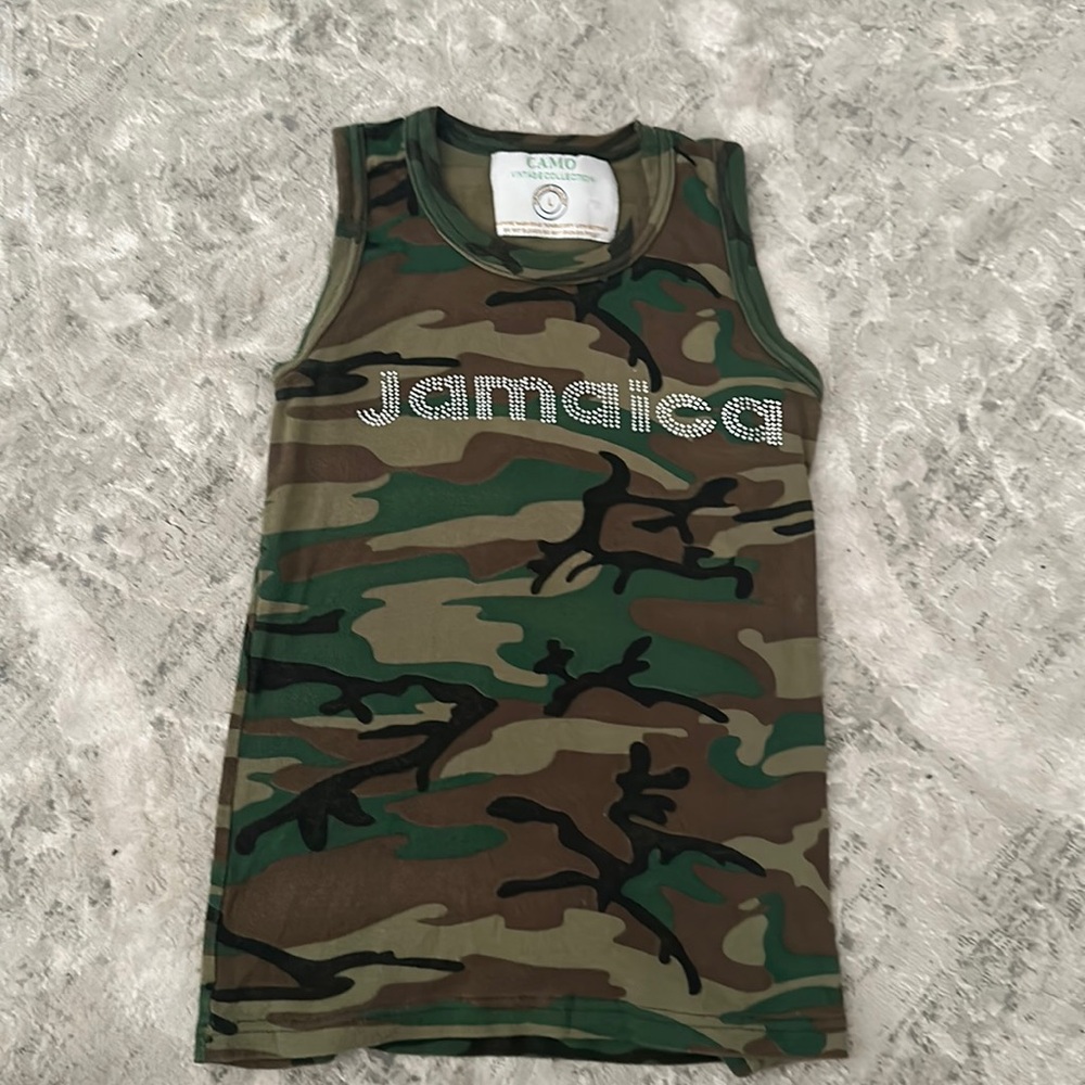 Rhinestone Jamaica baby tee
